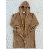 Evey %100 Premium Pamuklu Bebek Banyo Bornozu- Yumuşak & Yüksek Su Emici - Kahverengi - 4 - 6 YAŞ