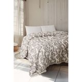 EVFENDİ Damask Antrasit 5 Katlı Dolgulu Jakarlı Müslin Yorgan Çift Kişi 220x240 cm %100 Pamuk Yatak Örtüsü