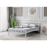 Evger K90 Beyaz Metal Karyola Modern Tasarım 150 x 200 cm Çift Kişilik Dayanıklı Yapı
