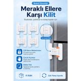 Evgereçlerim 4 Adet Buzdolabı Çocuk Kilidi Dolap Kapağı Çocuk Kilidi Bebek Güvenlik Kilidi