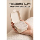 Evgereçlerim 7 Bölmeli İlaç Kutusu Organizer Çanta Boy Mini Saklama Kutusu