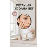 Evgereçlerim Çukur Makyaj Aynası 3x Büyüteçli Vantuzlu 14CM Detaylı Yüz Bakımı