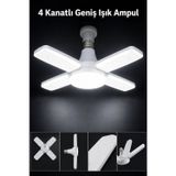 Evgereçlerim Katlanabilir 4 Kanatlı Papatya Led Ampul, E27 Duy