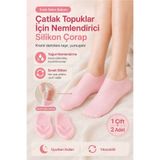 Evgereçlerim Silikon Nemlendirici Topuk Çorabı Çatlak ve Nasır için Ayak Bakım Çorabı Topukluk Pembe