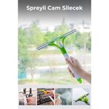 Evgereçlerim Sprey Hazneli Cam Silme Aparatı ve Çekçekli Temizleme Mop Seti Çift Taraflı Mikrofiber Başlıklı Pratik Camsil