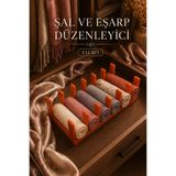 Evi Ev Gereçleri 2’li SET 6 Bölmeli Şal ve Eşarp Düzenleyici Tencere Kapağı Tava Tepsi Kesme Tahtası Organizeri