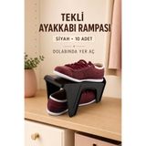 Evi Ev Gereçleri Tekli Ayakkabı Rampası Dolap İçi Yer Tasarruflu Ayakkabı Düzenleyici Organizer 10’lu Set