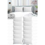 Evida 12 Adet Kapitoneli Antibakteriyel Fermuarlı Yastık Koruyucu Alez - 50x70 cm - Yastık Kılıfı