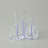 Evidea 15 x 15 x 13 Cm Şeffaf Simple Living 3 Gözlü Pratik Makyaj Organizeri