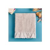Evidea 50x90 CM Soft Fırfırlı Krem Yüz Havlusu