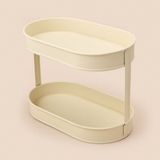 Evidea Bath Krem 32.5x19 cm 2 Katlı Oval Organizer