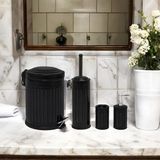 Evidea Bath Vintage Siyah 4'lü Banyo Seti