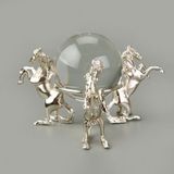 Evidea Deco Atlı Cam Top Silver 11 cm Dekor