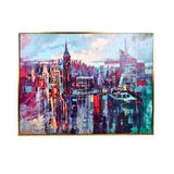 Evidea Deco Cities 120x90 cm Renkli Kanvas Tablo