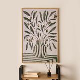 Evidea Deco Green Culture Olive Yeşil 90x60 cm Kanvas Tablo