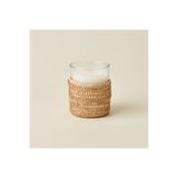 Evidea Deco Sandalwood Hasır Bardak Mum - Bej - 130 gr