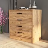 Evidea | Eco Room Amor 4 Çekmeceli Şifonyer - Atlantik Çam - 86 cm