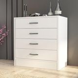 Evidea | Eco Room Amor 4 Çekmeceli Şifonyer - Beyaz - 86 cm