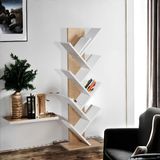 Evidea | Eco Room Line Kitaplık - Beyaz / Safir Meşe
