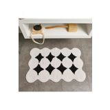 Evidea Elegant Curves Tufting Soft Siyah 60x90 cm Banyo Paspası