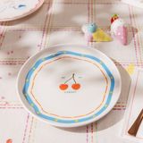 Evidea | Evidea Kitchen Cherry Tatlı Tabağı - Renkli - 19 cm
