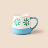 Evidea | Evidea Kitchen Mavi Çiçekli Seramik Kupa - Renkli - 500 ml