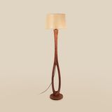 Evidea | Evidea Lighting Ahşap Oval Lambader - Krem - 158 cm
