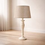 Evidea | Evidea Lighting French Cottage Abajur - Eskitme Krem Ayak / Kahverengi
