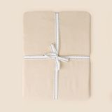 Evidea | Evidea Soft Basic Çift Kişilik Düz Kenar Saten Çarşaf - Bej - 240x260 cm