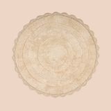 Evidea | Evidea Soft Lace Tufting Banyo Paspası - Ekru - 90x90 cm