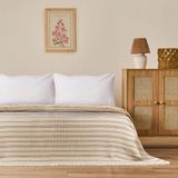 Evidea | Evidea Soft Lamina Tek Kişilik Yatak Örtüsü - Krem / Renkli - 160x220 cm
