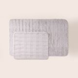 Evidea | Evidea Soft Rems Rabbit Post 2'li Banyo Paspası - Gri - 50x60 cm + 60x100 cm