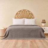 Evidea | Evidea Soft Rete Çift Kişilik Pike - Gri - 200x220 cm