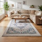 Evidea | Evidea Soft Vintage Desenli Halı - Gri - 120x180 cm