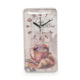 Evidea | Galaxy Kahve Fincanlı Dikdörtgen Saat - Renkli - 17x9 cm