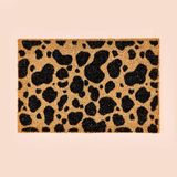 Evidea | Giz Home Koko Leopar Desenli Kapı Paspası - Bej / Siyah - 40x60 cm