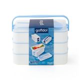 Evidea | Gondol Üç Katlı Beslenme Kutusu - Asorti