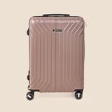 Evidea | Hoffmanns Vertical Line Orta Boy ABS Valiz - Platin - 66x45x26 cm