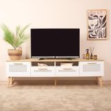 Evidea | Just Home Arya Tv Ünitesi - Beyaz - Suntalam - 180 cm