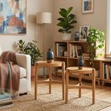 Evidea | Just Home Ren 2'li Zigon Sehpa - Meşe