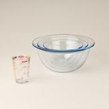 Evidea Kitchen 3'lü Yuvarlak Karıştırma Kabı Seti - Şeffaf - Montajsız