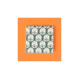 Evidea Kitchen Beyaz Çiçekli Taş Bardak Altlığı - Renkli - 10X10 cm - 1 Adet - 0 - 499 ml