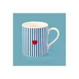 Evidea Kitchen Bold Heart Renkli 290 ml Porselen Kupa