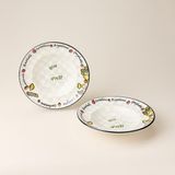 Evidea Kitchen Bon Appetit 2'li Makarna Tabağı - Renkli - 30 cm - Montajsız