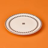 Evidea Kitchen Ethnic Siyah Beyaz 19 cm Pasta Tabağı