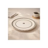 Evidea Kitchen Ethnic Siyah Beyaz 25 CM Servis Tabağı