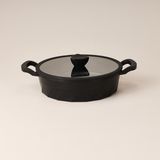 Evidea Kitchen Fucina Döküm Basık Tencere - 26 cm - Siyah