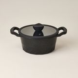 Evidea Kitchen Fucina Döküm Derin Tencere - 20 cm - Siyah