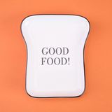 Evidea Kitchen Good Food Desenli Siyah Beyaz 19 CM Servis Tabağı