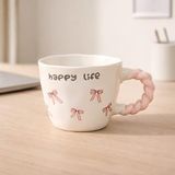 Evidea Kitchen Happy Life Seramik Kupa - Renkli - 300 ml